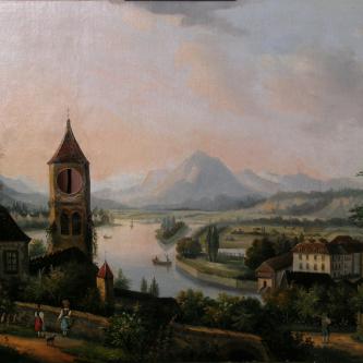 Tableau horloge après restauration