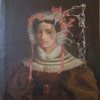 Dame XIXème après rentoilage