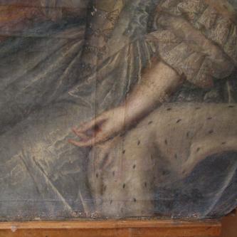 La Grande Mademoiselle détail du vernis jauni