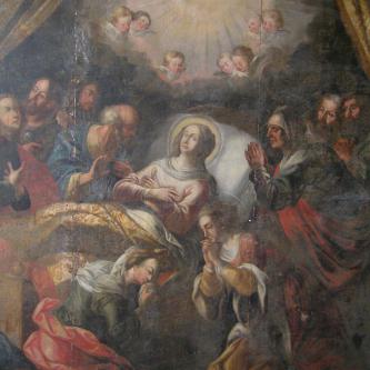 Dormition détail avant nettoyage